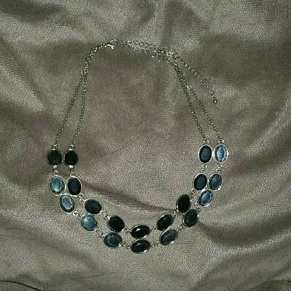 Gold and black necklace. EUC.